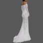 Custom Boho Lace Off Shoulder Mermaid Wedding Gown All Sizes/Colors