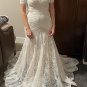 Custom Boho Crochet Lace Strapless Mermaid Wedding Gown All Sizes/Colors