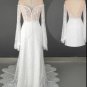 Custom Boho Fairy Take Crochet Lace Column Wedding Gown All Sizes/Colors