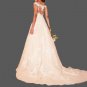 Custom Vintage Modern A Line Lace Applique/Tulle Wedding Gown All Sizes/Colors