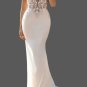 Custom Slinky Lace Applique/Satin Mermaid Wedding Gown All Sizes/Colors