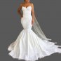 Custom Embroidered Lace Over Satin Mermaid Wedding Gown All Sizes/Colors