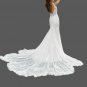 Custom  Leaf Applique Lace/Tulle Mermaid Wedding Gown All Sizes/Colors