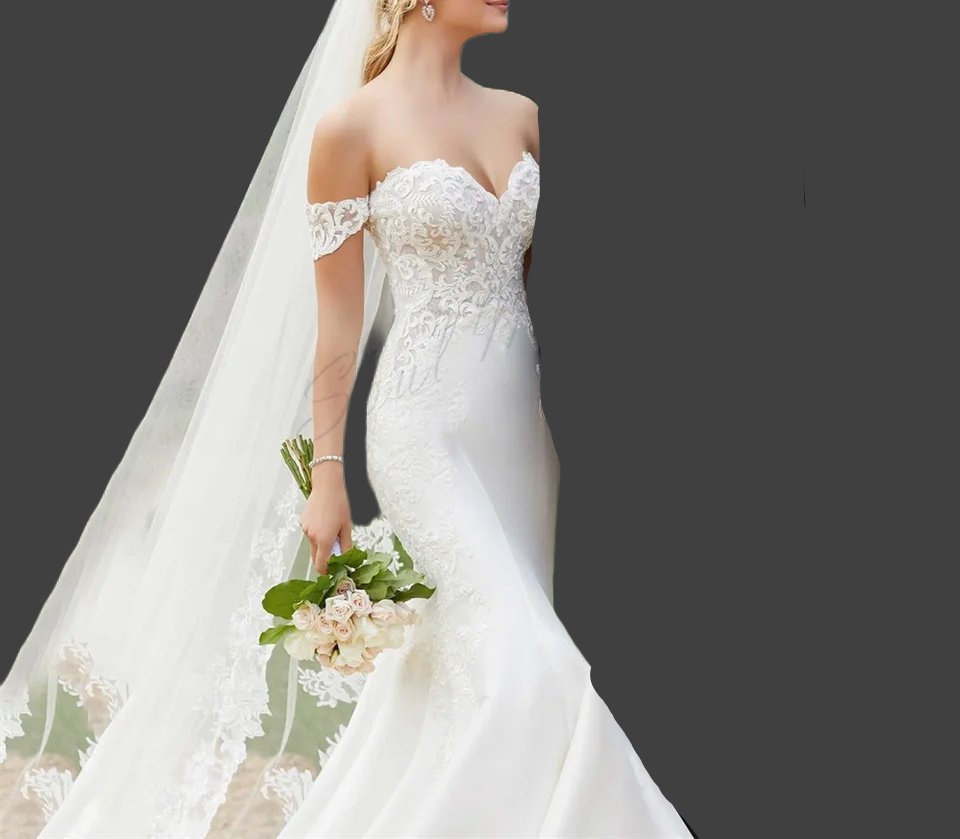 Custom Satin & Lace Trumpet Convertible Wedding Gown All Sizes/Colors