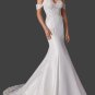 Custom Satin & Lace Trumpet Convertible Wedding Gown All Sizes/Colors