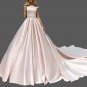 Custom Diamante Accented Satin A Line Wedding Gown All Sizes/Colors