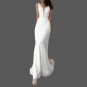 Custom Beaded Sequin Sheath Detachable Train Wedding Gown All Sizes/Colors