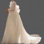 Custom Crystal Illusion Lace/Tulle A Line Wedding Gown All Sizes/Colors