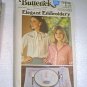 Elegant Embroidery Floral and Alphabet Patterns Butterick #5496 Uncut