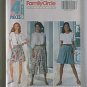 Misses Split Skirt 4 pcs Family Circle Butterick Sewing Pattern 6073 Sz 12 14 16 Uncut