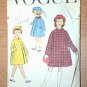 Childs A Line Coat Cute 1956 Vogue Pattern 2753 Sz 4 Cut Poor Envelope