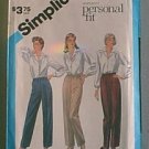 Personal fit Pants for Stretch Knit Simplicity Sewing Pattern 6519 Sz 12 Miss Uncut