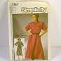Misses Loose Fitting Dress Adjustable to Ms Petite Simplicity Sewing Pattern 7367 Sz 12 Uncut
