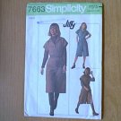 Misses Jiffy Pant Dress Simplicity Sewing Pattern 7663 Sz 8 Uncut