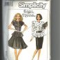 Misses Skirt & Fitted Top Blouse Simplicity Sewing Pattern 8432 Sz 6 8 10 Uncut