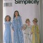 Childs Sleepwear Gown Robe PJs Pajamas Simplicity Sewing Pattern 8488 Sz 7 8 10 12 Cut
