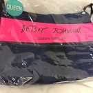 Betsy Johnson One Bedding Bed Flat Sheet **only** Size Queen Royal Blue New