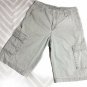 Kids Boys CALVIN KLEIN Gray Slim Fit Cotton Cargo Shorts 28x18L&acirc;��  Size 18