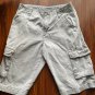 Kids Boys CALVIN KLEIN Gray Slim Fit Cotton Cargo Shorts 28x18L&acirc;��  Size 18
