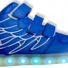 Kids Children LED Light Up Glow in Dark Shoes With Wings