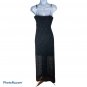 NEXT UP Sheer Black Silver Sparkle Overlay Long Evening Lace Dress Size L