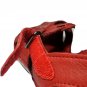 Angel Steps Wide Red Leather Suede Soft Sole Strap Women Sandals Size 6.5