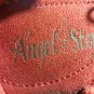 Angel Steps Wide Red Leather Suede Soft Sole Strap Women Sandals Size 6.5