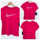 NIKE Logo Print Girls Sportswear Hot Pink T Shirt Top Size XL