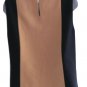 J Crew Wool Crepe Colorblock Sleeveless Top, Size 4 Black Brown Small