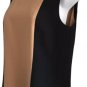 J Crew Wool Crepe Colorblock Sleeveless Top, Size 4 Black Brown Small