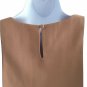 J Crew Wool Crepe Colorblock Sleeveless Top, Size 4 Black Brown Small