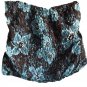 Couleurs D'Ete Women's Backless Top, size 10 Flower Brown Green 100% silk