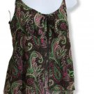 RDI Women Top Camisole Blouse Sleeves Adjustable Strap Wrinkle  Free Size Small