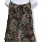 RDI Women Top Camisole Blouse Sleeves Adjustable Strap Wrinkle Free Size Small
