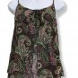 RDI Women Top Camisole Blouse Sleeves Adjustable Strap Wrinkle Free Size Small
