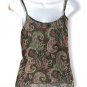 RDI Women Top Camisole Blouse Sleeves Adjustable Strap Wrinkle Free Size Small