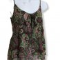 RDI Women Top Camisole Blouse Sleeves Adjustable Strap Wrinkle Free Size Small