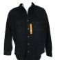 Zara Man Navy Blue ripped denim jacket distressed front pockets Size L
