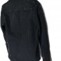 Zara Man Navy Blue ripped denim jacket distressed front pockets Size L