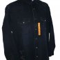 Zara Man Navy Blue ripped denim jacket distressed front pockets Size L