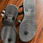 Bebe Black Rhinestone Girls Sandals Thongs Filo Flood Toddlers Size 9/10