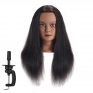 Manikin Head Hairdresser Cosmetology Mannequin Doll Training 100% Human Hair