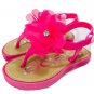 Bebe Hot Pink Girls Sandals, Size S (5/6) Flower