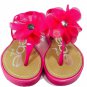 Bebe Hot Pink Girls Sandals, Size S (5/6) Flower