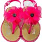 Bebe Hot Pink Girls Sandals, Size S (5/6) Flower