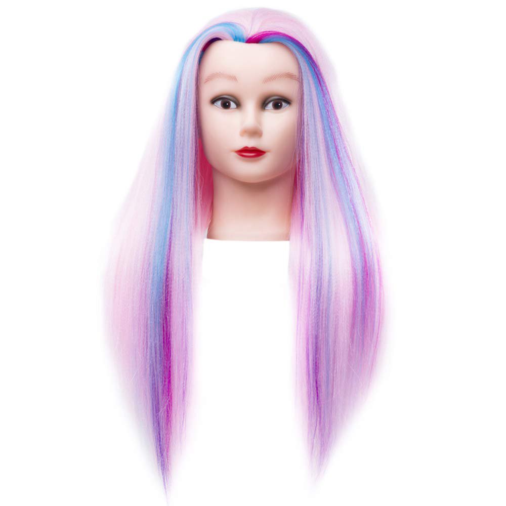 Head Hair Styling Dying Training Practice Head Cosmetology Mannequin Synthetic