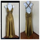Dave & Johnny by Laura Ryner Maxi Olive Party Prom Dress Size 5/6  See PicFLAWS