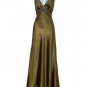 Dave & Johnny by Laura Ryner Maxi Olive Party Prom Dress Size 5/6 See PicFLAWS