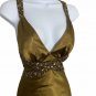 Dave & Johnny by Laura Ryner Maxi Olive Party Prom Dress Size 5/6 See PicFLAWS
