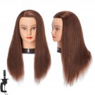 Mannequin Hairdresser Cosmetology Practice Training Head 100% Human Hair